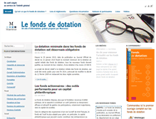 Tablet Screenshot of fonds-dotation.fr